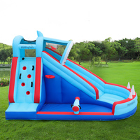 En stock, château gonflable Doctor Dolphin pour enfants, utilisation à domicile, pour fêtes d'enfants, capacité de 135 kg, 3 passagers, taille et couleur personnalisables