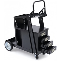 Chariot durable pour découpeur de plasma Chariot de soudage à quatre tiroirs pour le stockage des câbles et des bouteilles de gaz Chariots de soudage Chariot pour machine à souder
