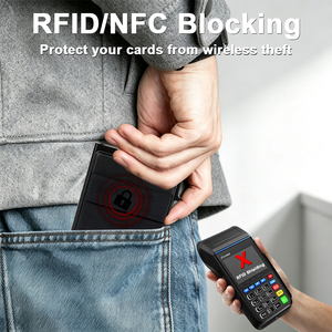 Custom Logo RFID Blocking Aluminum Pop up <strong>Wallet</strong> <strong>for</strong> <strong>Men</strong> Slim Minimalist Metal Credit Card Holder OEM Business Gift - Product Image 2