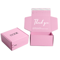 Boîtes d'Expédition Roses avec Logo Personnalisé pour Petites Entreprises, Petites Boîtes Postales en Carton Ondulé pour Emballage et Coffrets Cadeaux