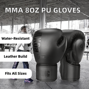 Guantes de Boxeo para <span class=keywords><strong>Sparring</strong></span> de Alta Calidad de 8 oz de Cuero PU con Cordones Personalizados a Prueba de Agua - Product Image 3