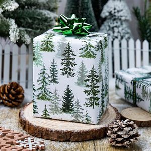 Burymento Christmas <b>Wrapping</b> <b>Paper</b> 17 In X 32.8 Ft Tree Design Eco-Friendly Gift Craft Roll - Product Image 6