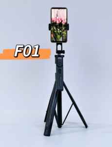 Trépied intelligent F01 1,92 m avec télécommande, perche à selfie et suivi du visage pour diffusion en direct et vlogging - Product Image 3