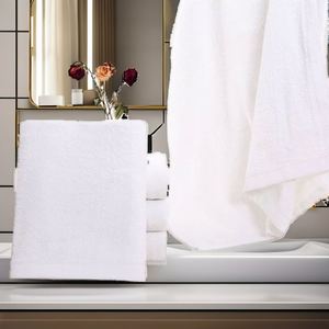Serviette de Bain Hôtelière Personnalisée en Coton 100% Écologique, Blanche Unie, Technique de Tissage, pour Usage Domestique, Hôtelier, Spa et Salon de Beauté (Vente en Gros) - Product Image 3