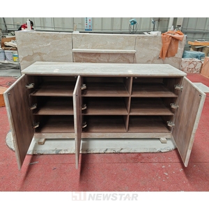 <strong>Modern</strong> <strong>Grey</strong> New Arrival High Quality Living Room Furniture Marble Media Console Natural Marble <strong>Sideboard</strong> - Product Image 4
