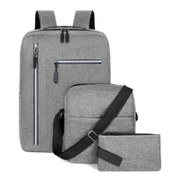 Ensemble de sacs pour ordinateur en tissu Oxford imperméable - Sac à dos élégant à double bretelle grande capacité idéal pour les voyages