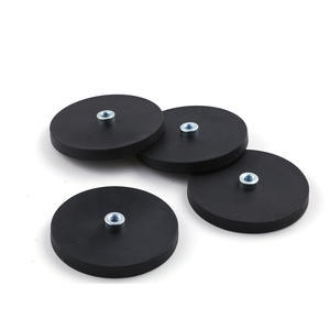 D66mm D88mm 1/4 Base magnética plana y perno Imanes de neodimio recubiertos de goma Soporte de montaje de ventosa - Product Image 4