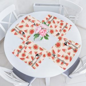 Manteles Individuales Personalizados con Estampado de Sandía, Manteles Individuales de PP Rectangulares para Mesa de Comedor - Product Image 5