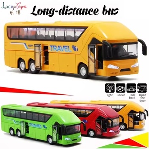 Modellino di Autobus a Due Piani in Metallo 1:50 con Luci e Musica, Giocattolo Educativo per Bambini con Motore a Retrocarica - Product Image 3