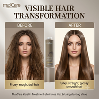 Traitement lissant pour cheveux à la kératine biologique Maxcare OEM Private Label, soin capillaire professionnel anti-frisottis pour salon