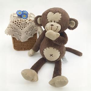 Peluche singe à longues jambes, animal en peluche doux, ventre patchwork, adorable poupée réconfortante pour bébé, tout-petit, cadeau surprise d'anniversaire - Product Image 5