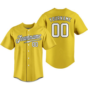 T-shirt de baseball vintage boutonné personnalisé T-shirts d'athlétisme Logo pour hommes Chemises pour jeunes Numéro Uniforme d'entraînement de l'équipe nationale - Product Image 2