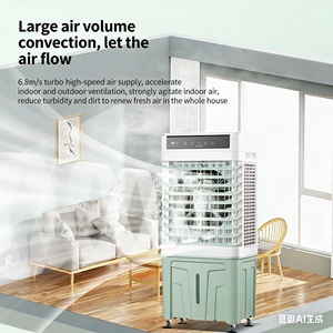 Refroidisseur d'air évaporatif portable 220W à alimentation CA, 3 vitesses, économie d'énergie, <span class=keywords><strong>climatiseur</strong></span> commercial en plastique - Product Image 2