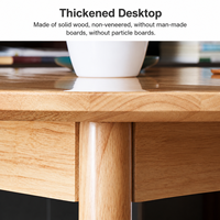 Table ronde en bois massif nordique de 80 cm, table à manger moderne et simple, table de négociation pour balcon, café ou maison