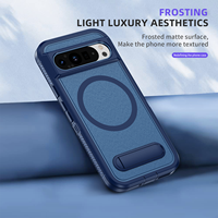 Étui de téléphone magnétique robuste à double couche TPU+PC, design luxueux, anti-chute, pour Google Pixel 9 Pro XL & 8 Pro