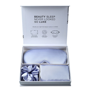 LANJO Wholesale Custom Logo Luxurious Silk Pillowcase Travel Set Eye Mask Gift Set Relief Relaxing Moisturizing Sleep - Product Image 2