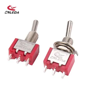 CNLEDA MTS-102 MTS-102A1 6MM ON ON 3A 250VAC Mini 3 Pin 2 way Momentary Toggle Switches with solder terminal