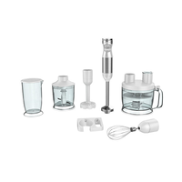 Commandes à bouton-poussoir de vitesse Mélangeur à immersion multifonctionnel en acier inoxydable et plastique à vitesse continue pour usage domestique