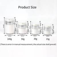 Pot à crème en plastique à pompe sans air haut de gamme 15g 30g 50g 100g avec double paroi pour les soins de la peau du visage et des yeux Contenant en acrylique