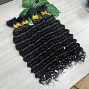 Extensión de cabello Remy humano virgen Natural 100%, trenzas bohemias sin procesar, cutícula alineada, cabello a granel, estilo de onda profunda - Product Image 1