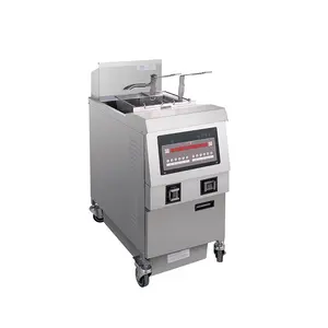 Commercial 2 Baskets open deep fryer OFE-321 with automatic oil filter system