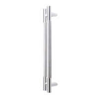 Poignée de porte de bureau double face en acier inoxydable SUS304, à motif diamant, moletée et angulaire, pour porte en verre, installation facile