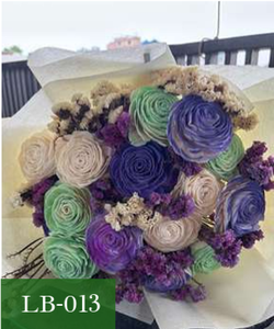 Ramo de Rosas Secas LB-013 Multicolor, Naturales, de Larga Duración, Arreglo Floral para Bodas - Product Image 2