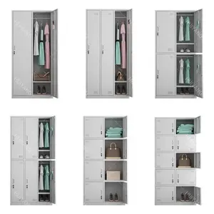 6 9 12 Doors Steel Locker Wardrobe For School Bathroom Apartment Reliable Quality Metal Cabinets For Clothes