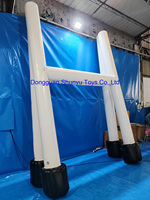 Poteaux de but gonflables de rugby de bâche de PVC hermétique extérieure faite sur commande pour des jeux de tir avec la pompe à air
