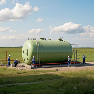 Plastique renforcé de fibres de verre 220V (FRP) résistant à la corrosion pour le réservoir de stockage horizontal de sel et d'acide élevé - Product Image 4