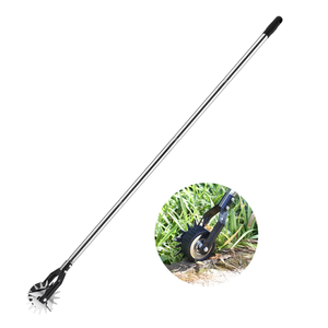Tagliaerba manuale nero portatile rotativo a ruote per giardino marciapiede, Edger prato strumento - Product Image 1