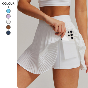 Falda deportiva transpirable de cintura alta de secado rápido para correr al aire libre para mujer, falda de tenis para Yoga y Fitness - Product Image 1