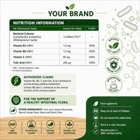Darm Komplex Efervescente - Cultivos Bacterianos + Vitaminas del Grupo B para la Salud Intestinal, Naranja, OEM ODM Marca Privada