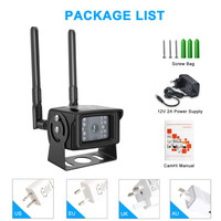 Système de sécurité avec caméra sans fil HD à écran partagé, étanche, carte SIM 4G, transmission 2.4G pour camions et bus