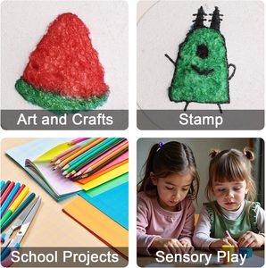 Sáng tạo huyền diệu 3D bọt kết cấu tự làm sơn Fluffy bọt xốp sơn Kit với bàn chải nước bút - Product Image 3