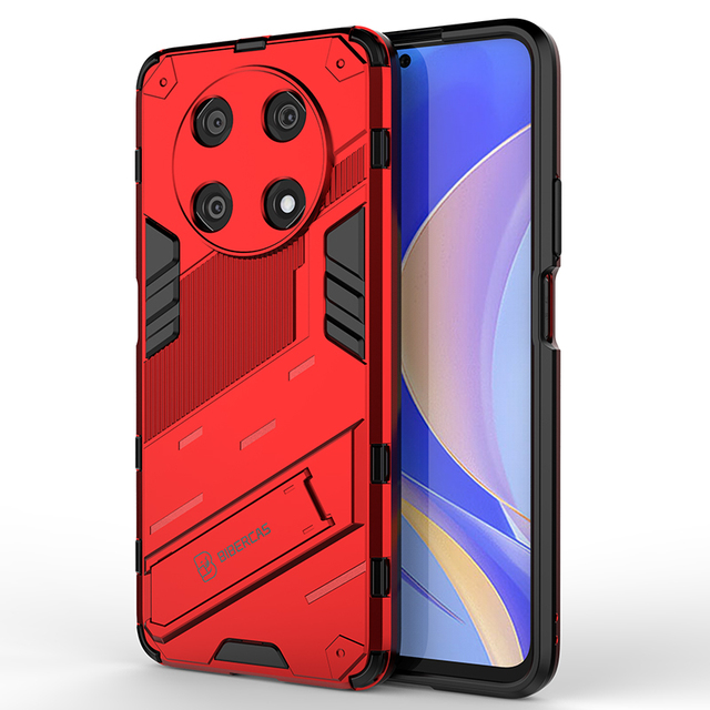 Luxury Silicone Shockproof TPU PC Mobile Phone Case Kickstand Cases With Holder for Huawei Nova Y90 Nova 8i 9SE