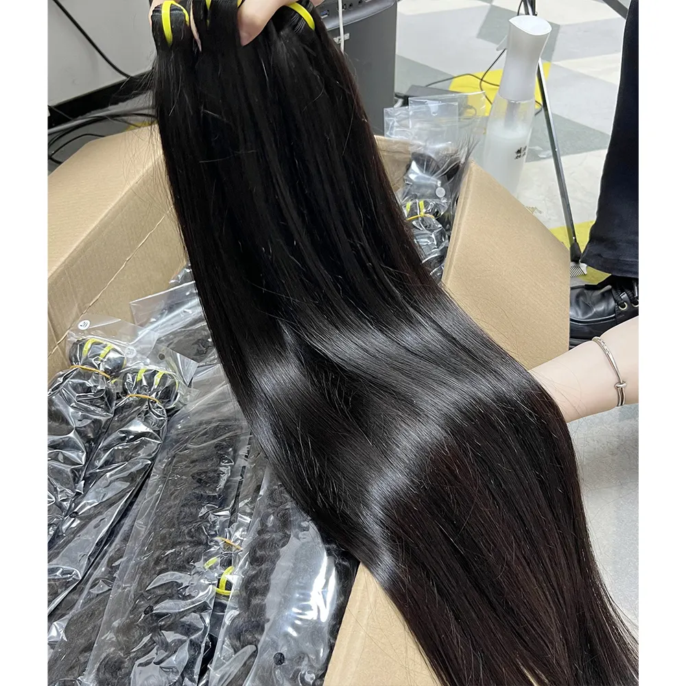 Alta Qualidade 10A 12A Grau Pacote De Cabelo Virgem Humano, Atacado Barato Em Linha Reta Brasileira 100% Virgem Cutícula Alinhada Pacotes De Cabelo