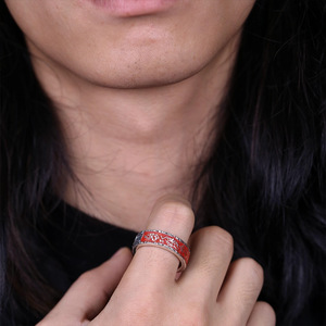 Nuovo editto imperiale: Wu Lei Yong Town, protezione della vita, protezione del corpo, anello di cinabro, gioielli da sposa di fascia alta da uomo e donna - Product Image 4