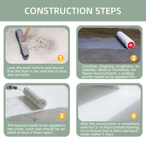 Hongkai OEM kiềm kháng chống trượt tự san lấp mặt bằng nước dựa trên nhựa Epoxy lớp phủ sàn 10 năm bảo hành con lăn bàn chải phun - Product Image 6