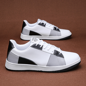 Men's Custom Logo <b>Sneaker</b> Small Orders Walking Skateboarding Low Top PU <b>Leather</b> Shoes for Men - Product Image 5