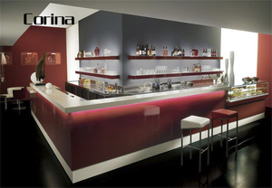 מודרני קפה חנות עיצוב בר ארון יין ארון בר דלפק מטבח ריהוט סיטונאי בר ריהוט. דלפק קבלת - Product Image 2