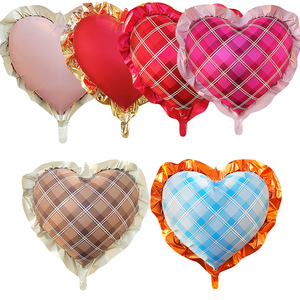 بالونات قلب ملونة من الفويل مقاس 27 بوصة، بالونات زينة لحفلات الزفاف، بالونات هيليوم على شكل قلب بتصميم عتيق - Product Image 1