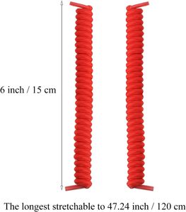 Lacets élastiques sans nœud, lacets en spirale, lacets paresseux, couleur unie, pour baskets, chaussures de sport décontractées - Product Image 4