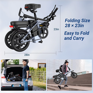 Bicicleta Eléctrica Plegable de 500W con la <span class=keywords><strong>Mejor</strong></span> Relación Calidad-Precio <span class=keywords><strong>para</strong></span> Adultos, Bicicleta Eléctrica <span class=keywords><strong>para</strong></span> Desplazamientos Urbanos con Batería de Litio de 48V, Entrega Local en el Reino Unido - Product Image 6