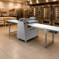 Machine à étaler la pâte à croissants électrique commerciale semi-automatique avec bande transporteuse, pétrin à pain et pâtisserie
