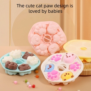 Stampi in Silicone 3D a Forma di Animali e Cartoni Animati per Alimenti per Bambini, Torte, Gelati, Riutilizzabili e Pieghevoli, Personalizzabili per la Festa della Mamma - Product Image 1