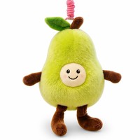 Porte-clés personnalisable en peluche super douce en forme de poire de dessin animé, vente en gros