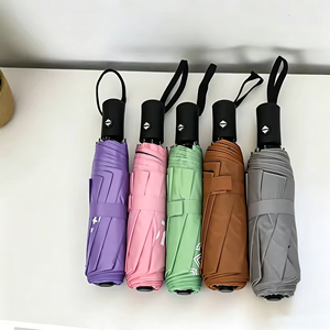 Wholesale High Quality Automatic Open Promotional Gifts Durable Waterproof UV Protective Custom Three Folding Umbrella With Logo - Product Image 1