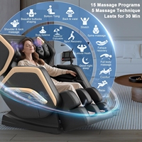 Nouveau Fauteuil de Massage Shiatsu Luxe Moderne 2025 à Gravité Zéro pour Corps Entier, Jambes et Pieds avec Fonction Musicale en Cuir PU