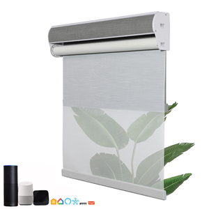 Stores à rouleaux intelligents motorisés, jour et nuit, occultants, double couche, pour hôtel, <span class=keywords><strong>bureau</strong></span> - Product Image 2